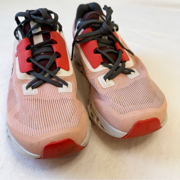 On Running Cloudstratus Rose Red Coral Running Shoes Sneakers, size Women’s 9 - Picture 4 of 16